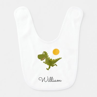 Cartoon Cute Funny Running Dinosaur Dino Sun