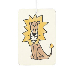 cartoon cute lion kids retro safari jungle animal  air freshener
