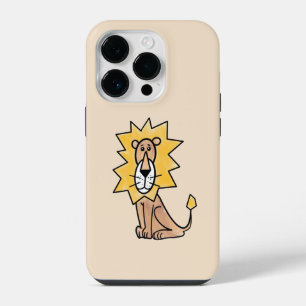 cartoon cute lion kids retro safari jungle animal iPhone 14 pro case