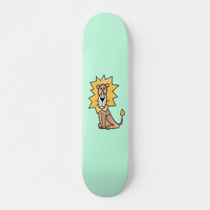 cartoon cute lion kids retro safari jungle animal  skateboard