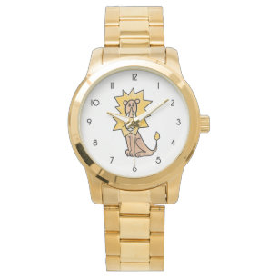 cartoon cute lion kids retro safari jungle animal  watch