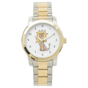 cartoon cute lion kids retro safari jungle animal watch