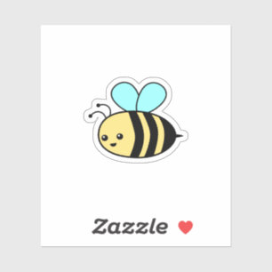 Cartoon d'abeille mignonne - Sticker esthétique do