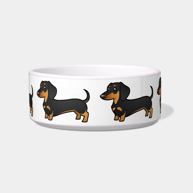 Cartoon Dachshund (smooth coat) Bowl (Front)