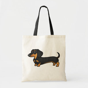 Cartoon Dachshund (smooth coat) Tote Bag