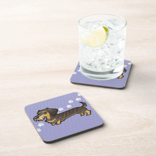 Cartoon Dachshund (wirehair) Coaster