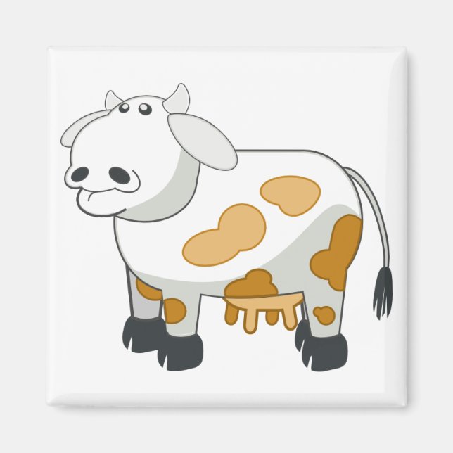 Cartoon Dairy Cow Magnet (Front)