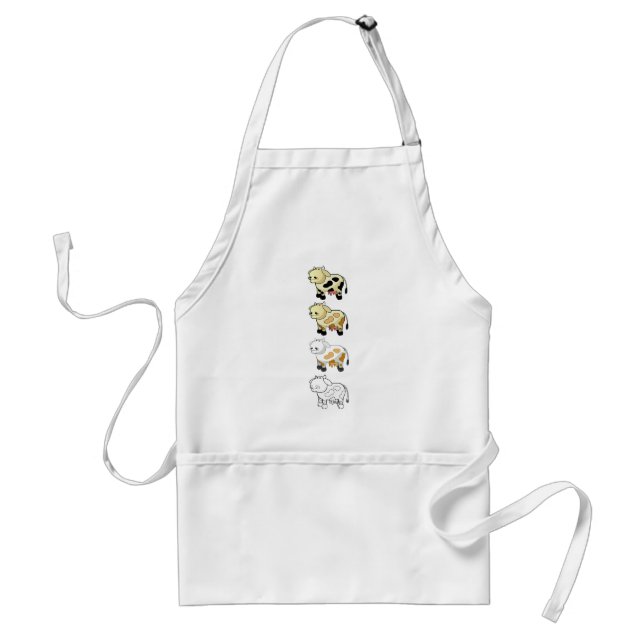Cartoon Dairy Cows Apron (Front)