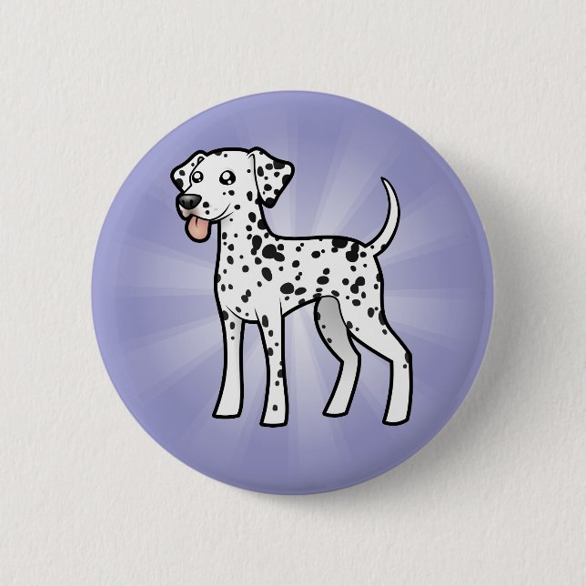 Cartoon Dalmatian 2 Inch Round Button (Front)
