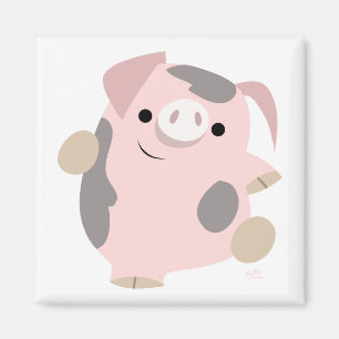 Cartoon Dancing Pig magnet