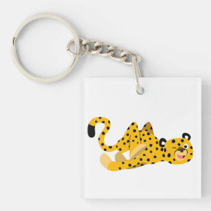 Cartoon Dashing Cute Porte - clé acrylique Cheetah