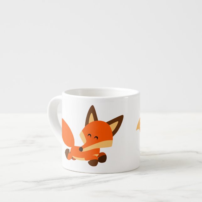 Cartoon de la flotte chic Fox Espresso Mug (Devant gauche)