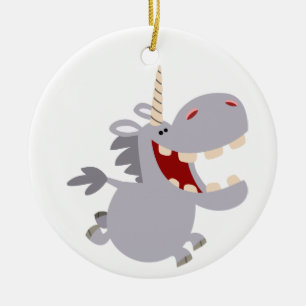 Cartoon de Toothy mignon ornement Unicorn