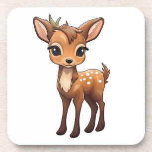 Cartoon deer illustration Coaster