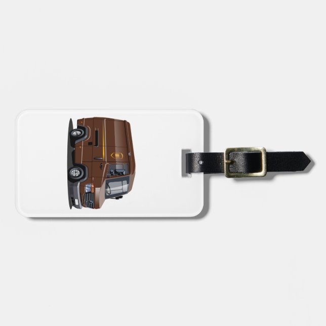 Cartoon delivery van luggage tag (Front Horizontal)