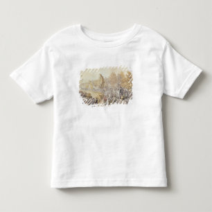 Cartoon depicting country folk leaving for toddler t-shirt