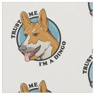 Cartoon Dingo Fabric