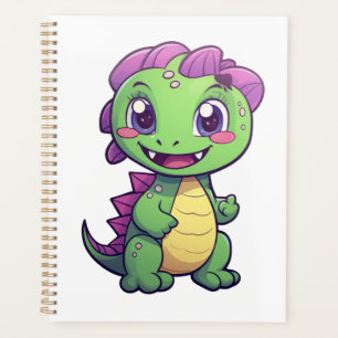 Cartoon dinosaur illustration planner