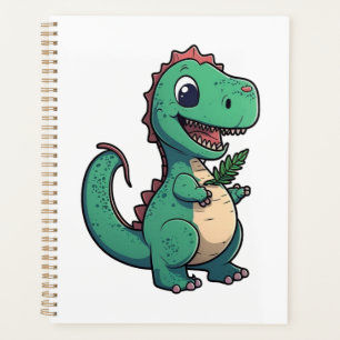 Cartoon dinosaur illustration planner