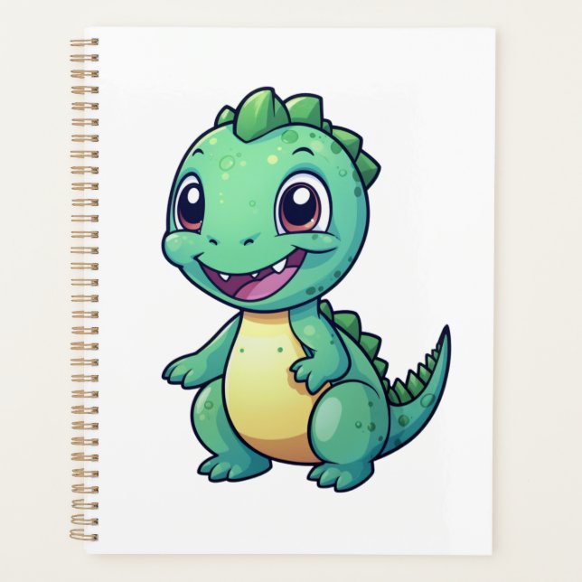 Cartoon dinosaur illustration planner (Front)