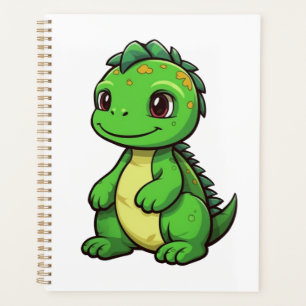 Cartoon dinosaur illustration planner