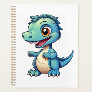 Cartoon dinosaur illustration planner
