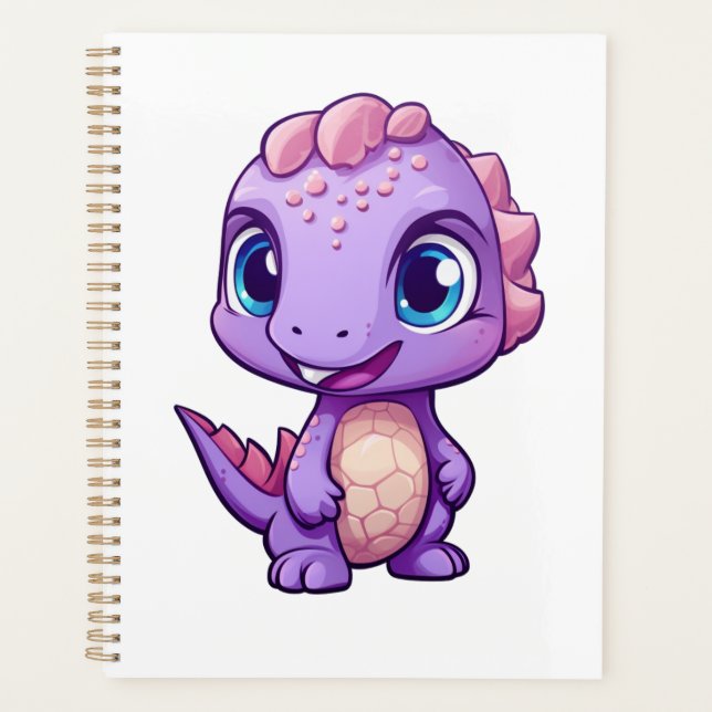 Cartoon dinosaur illustration planner (Front)