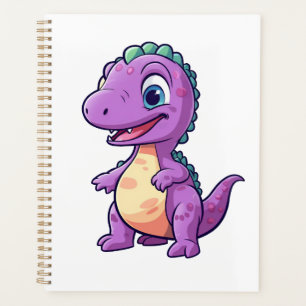 Cartoon dinosaur illustration planner