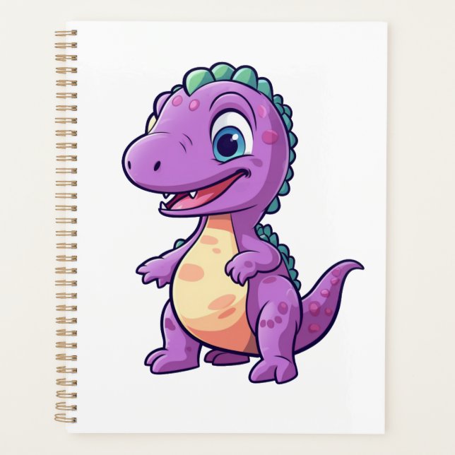 Cartoon dinosaur illustration planner (Front)