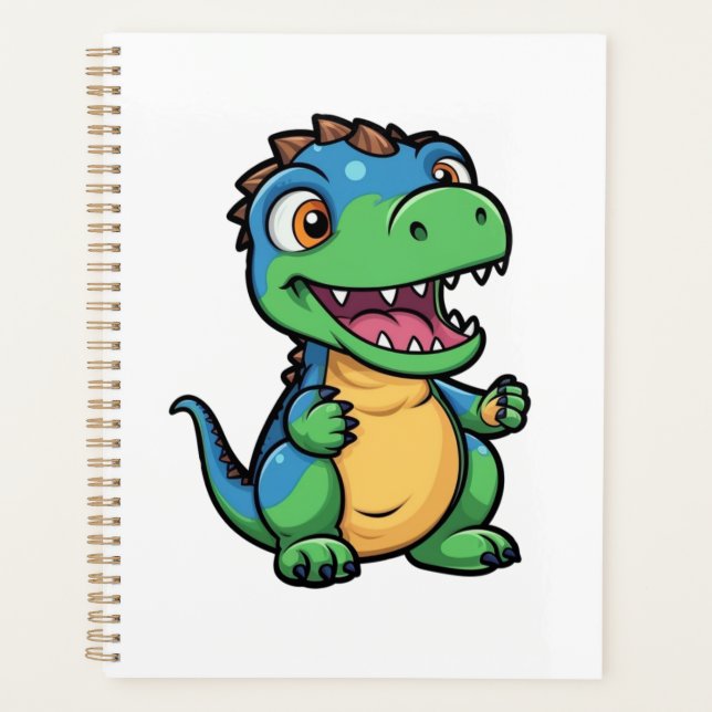 Cartoon dinosaur illustration planner (Front)