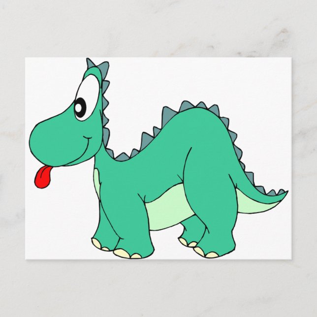 Cartoon Dinosaur Postcard (Front)