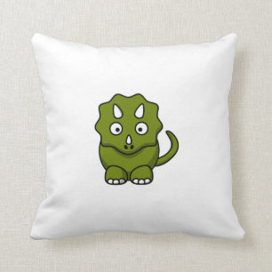 Cartoon Dinosaur Throw Pillow