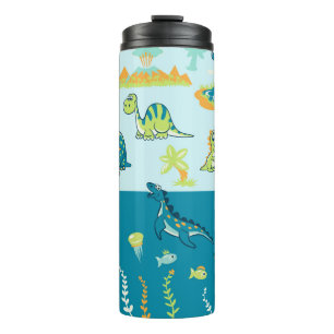 Cartoon Dinosaurs: Land & Sea Set Thermal Tumbler