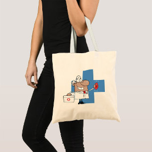 Cartoon Doctor with Phone and Medical Bag