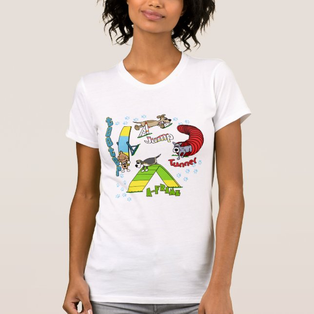 Cartoon Dog Agility Women's TShirt (Front)