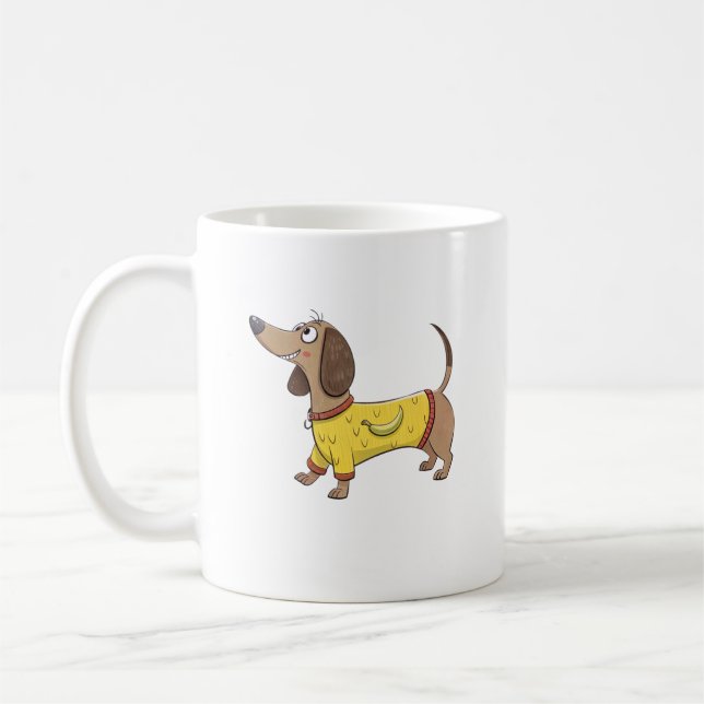 Cartoon dog  coffee mug (Left)