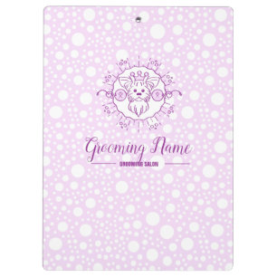 Cartoon Dog Illustration for Grooming Clipboard