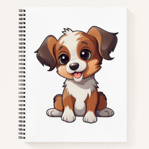 Cartoon dog illustration notebook