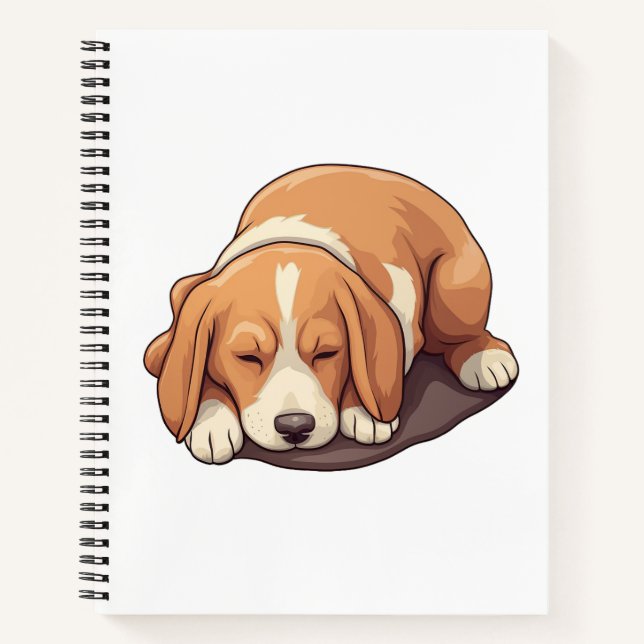Cartoon dog illustration notebook (Front)