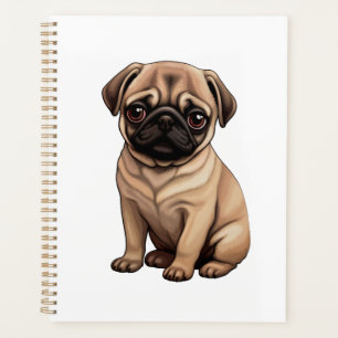 Cartoon dog illustration planner