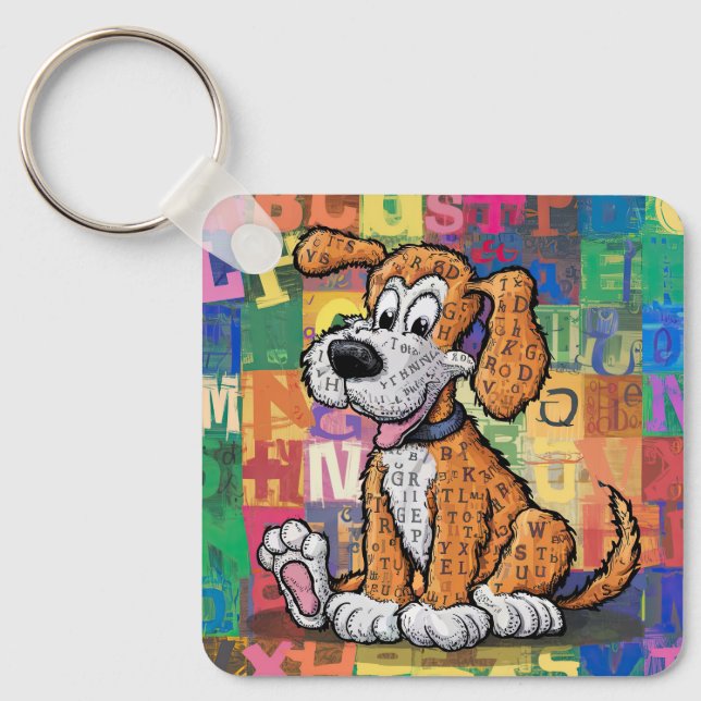 Cartoon Dog Keychain (Front)