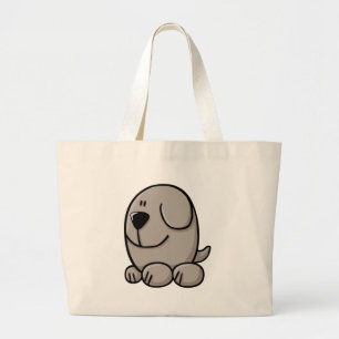 Cartoon Dog Large Tote Bag