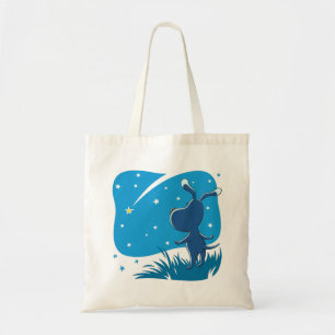 Cartoon Dog Puppy Shooting Star Blue Sky Tote Bag