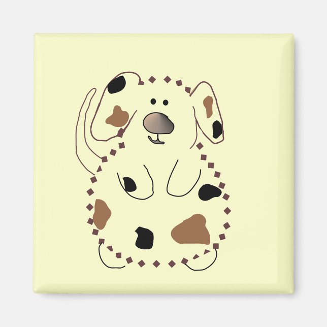 Cartoon Dog Tshirts and Gifts Magnet (Front)