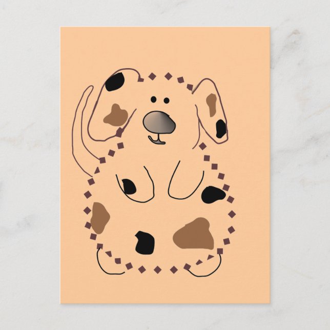 Cartoon Dog Tshirts and Gifts Postcard (Front)