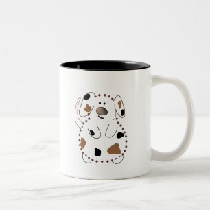 Cartoon Dog Tshirts and Gifts Two-Tone Coffee Mug