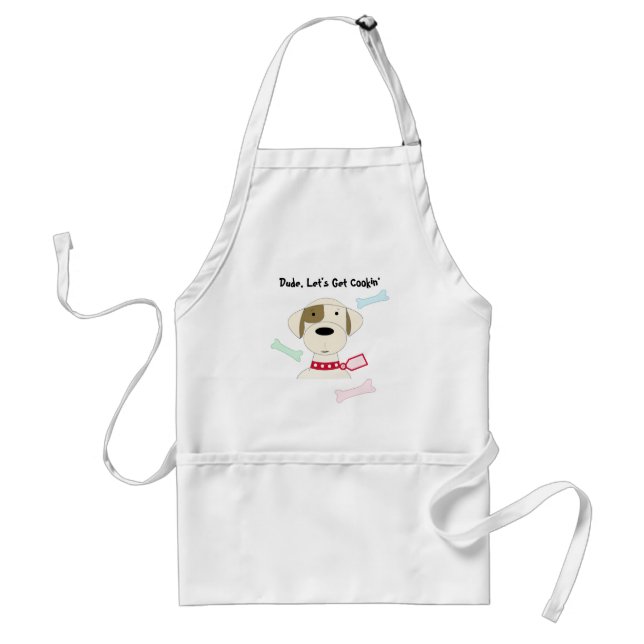 Cartoon Dog with Fun Saying Standard Apron (Front)