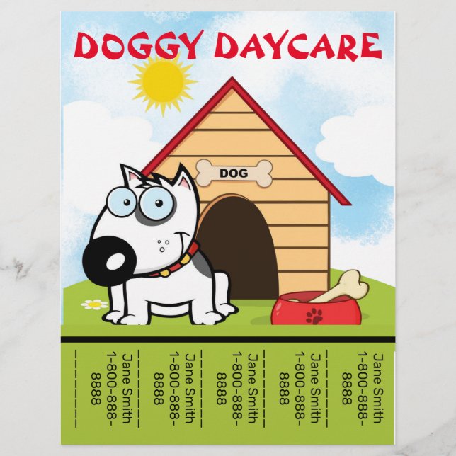 Cartoon Doggy Daycare Promotional  Flyer (Front)