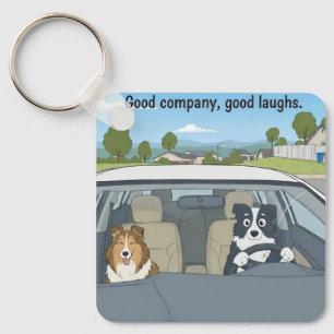 Cartoon dogs keychain