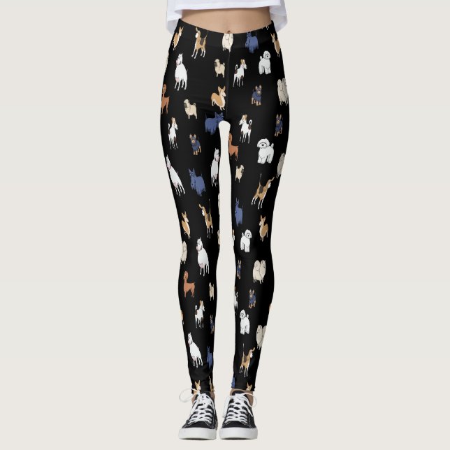 Cartoon Dogs Leggings (Front)